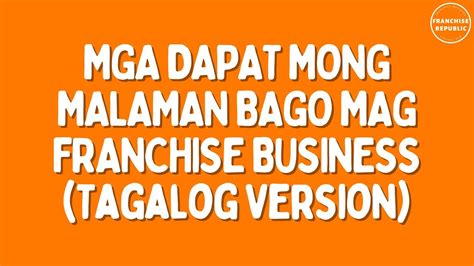 Franchise in Tagalog .